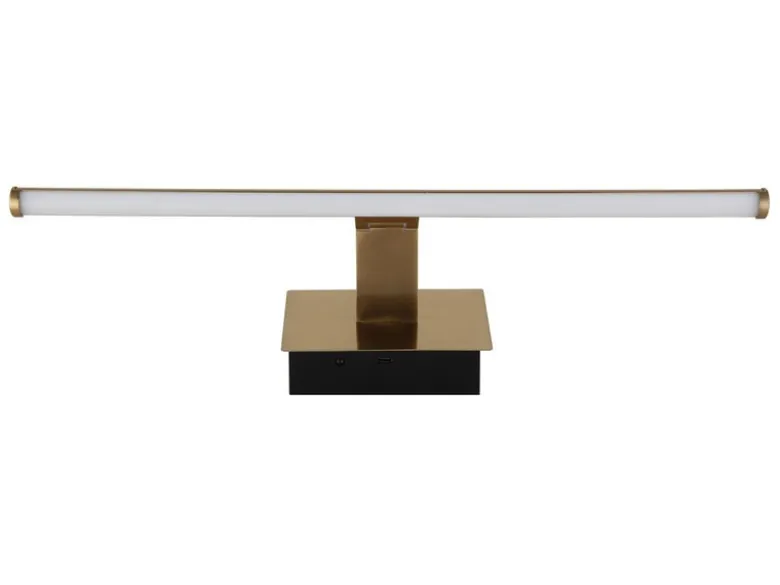 Akku Bilderlampe Messing kabellos zum Kleben, Breite 40cm