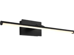 Akku Bilderlampe Schwarz kabellos zum Kleben, Breite 40cm