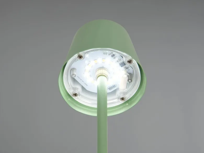 Akku LED Tischleuchte DIAZ kabellos für Innen & Außen, Grün - 21cm klein
