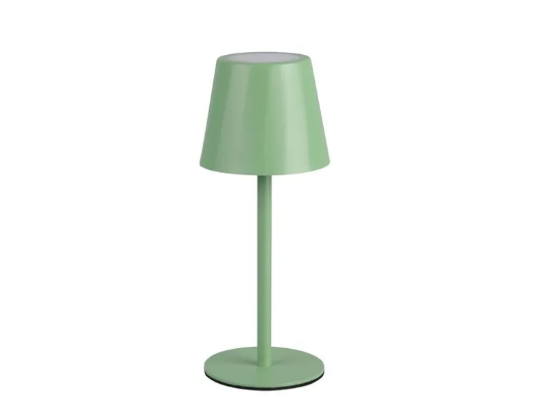 Akku LED Tischleuchte DIAZ kabellos für Innen & Außen, Grün - 21cm klein