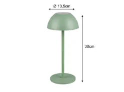 Akku LED Tischleuchte RICARDO kabellos für Innen & Außen, Grün - 30cm klein