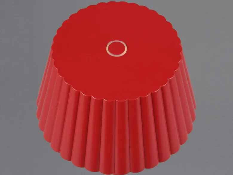 Akku LED Tischleuchte SUAREZ kabellos für Innen & Außen, Rot - Höhe 39cm
