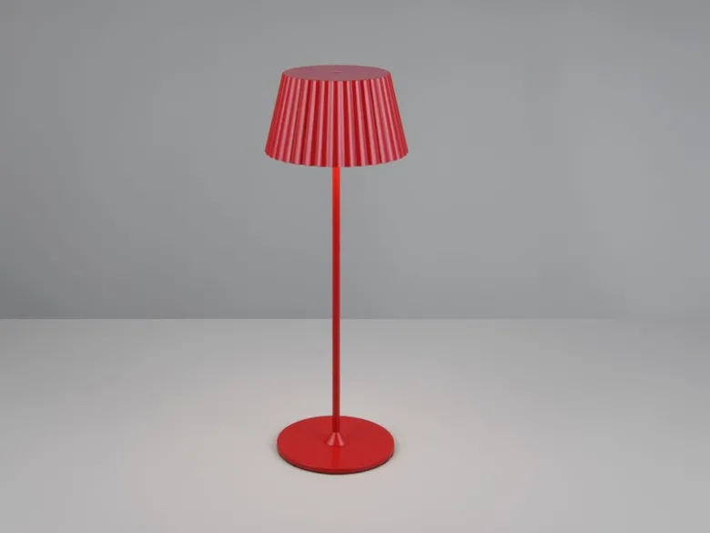 Akku LED Tischleuchte SUAREZ kabellos für Innen & Außen, Rot - Höhe 39cm