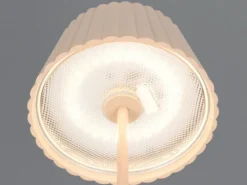 Akku LED Tischleuchte SUAREZ kabellos für Innen & Außen, Beige - Höhe 39cm