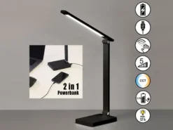 Akku Schreibtischlampe OLE Schwarz ohne Kabel, Höhe 39,5cm