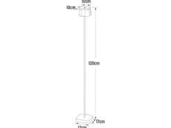 Akku Stehlampe NICE für Outdoor dimmbar, kabellos in Schwarz, klein 120cm
