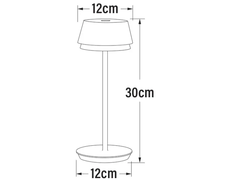 Akku Tischleuchte 2er Set für Outdoor dimmbar, kabellos in Terracotta, 30cm