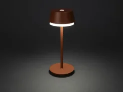 Akku Tischleuchte 2er Set für Outdoor dimmbar, kabellos in Terracotta, 30cm