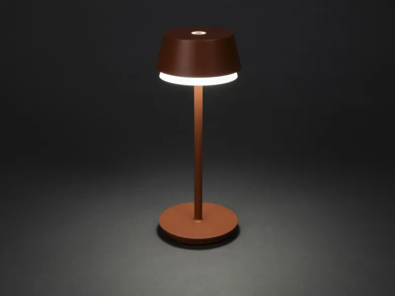 Akku Tischleuchte 2er Set für Outdoor dimmbar, kabellos in Terracotta, 30cm