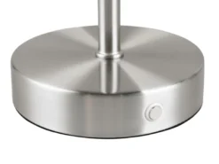 Akku Tischleuchte JEFF per USB aufladbar, Sensordimmer, Silber matt, Höhe 30cm