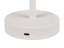 Akku Tischleuchte JEFF per USB aufladbar, Sensordimmer, Hellgrau, Höhe 30cm