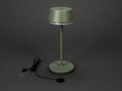 Akku Tischleuchte LYON für Outdoor dimmbar, kabellos in Mintgrün, 30cm