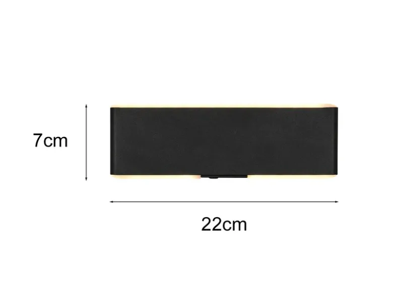 Akku Wandleuchte CONCHITA mit Fernbedienung, per USB aufladbar, Schwarz B: 22cm