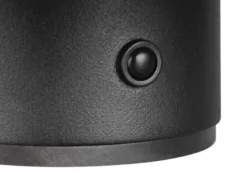 Akku Wandleuchte DAVEY aus Metall Schwarz per USB aufladbar, Ø 15,5cm