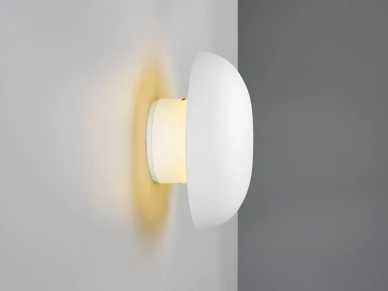 Akku Wandleuchte DAVEY aus Metall Weiß per USB aufladbar, Ø 15,5cm
