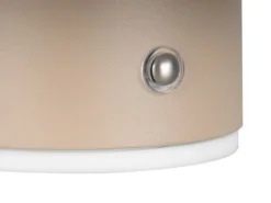 Akku Wandleuchte DAVEY aus Metall Beige per USB aufladbar, Ø 15,5cm