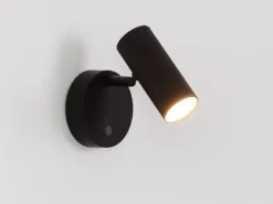 Akku Wandstrahler Schwarz kabellos ohne Stromanschluss, Breite 10cm