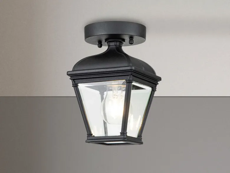 Außen Deckenleuchte BAYVIEW Laterne im Landhausstil, Höhe 22,5cm