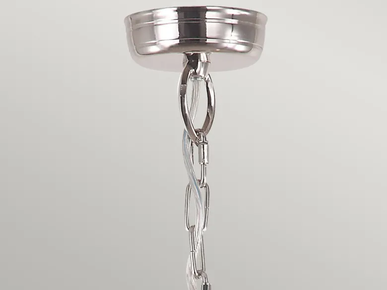 Außenhängeleuchte MANSION HOUSE im Landhausstil, Silber Ø22cm