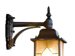 Außen Wandlaterne MILANO hängend im Landhausstil, schwarz, Höhe 38cm
