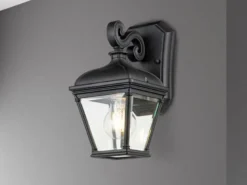 Außenwandleuchte BAYVIEW kleine Landhausstil Hängelaterne, Höhe 27,5cm