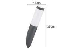 Außenwandleuchte BOSTON aus Edelstahl in Anthrazit & Opal, Höhe 39cm
