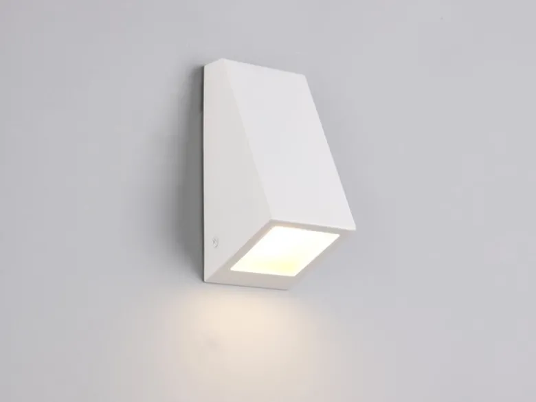 Außenwandleuchte BRAGA Downlight Weiß für Fassadenbeleuchtung, Höhe 14,5cm