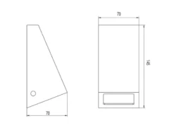 Außenwandleuchte BRAGA Downlight Weiß für Fassadenbeleuchtung, Höhe 14,5cm