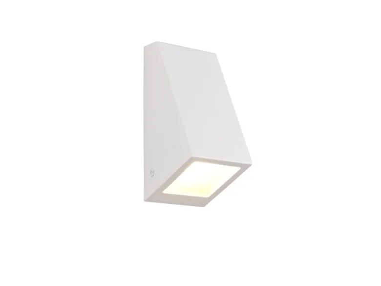 Außenwandleuchte BRAGA Downlight Weiß für Fassadenbeleuchtung, Höhe 14,5cm