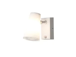 Außenwandleuchte Downlight FANO Weiß mit Bewegungssensor, Höhe 21,5cm IP54 E27