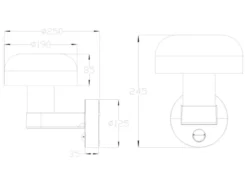 Außenwandleuchte FRASER Betonoptik mit Bewegungsmelder, H: 24cm