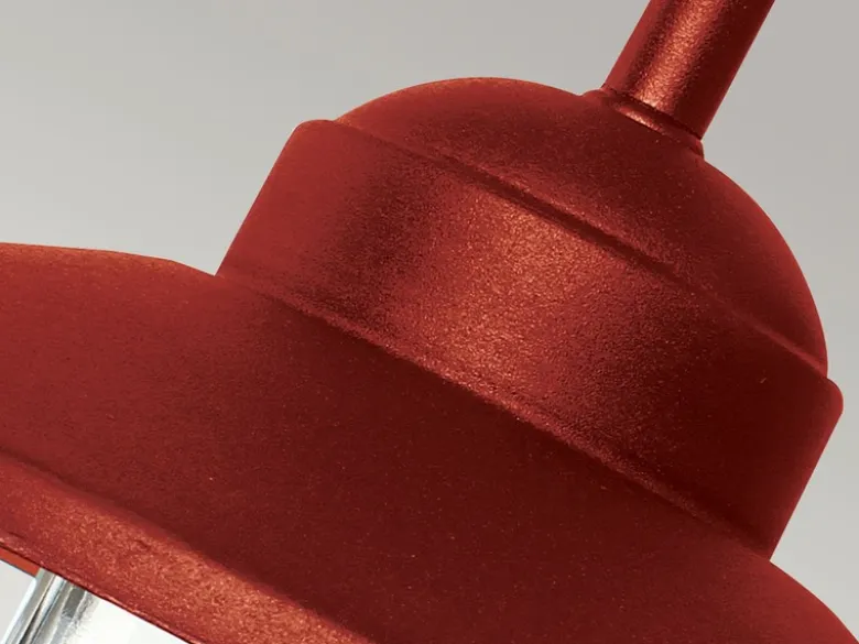 Außenwandleuchte KLAMPENBORG aus Edelstahl Rot, Ausladung 42cm
