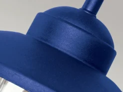 Außenwandleuchte KLAMPENBORG aus Edelstahl Blau, Ausladung 42cm