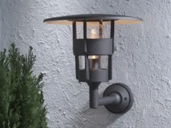 Außenwandleuchte / Laterne FREJA, Alu schwarz, Hausbeleuchtung modern