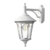 Außenwandleuchte LED Laterne hängend Aluminium Weiß, Höhe 44cm