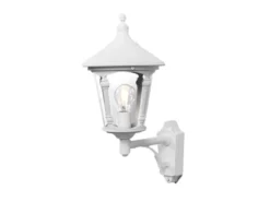 Außenwandleuchte LED Laterne stehend Aluminium Weiß, Höhe 51cm