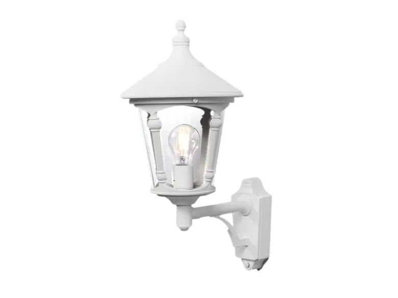 Außenwandleuchte LED Laterne stehend Aluminium Weiß, Höhe 51cm