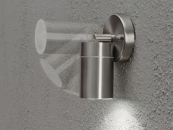 Außenwandleuchte MODENA Downlight schwenkbar, Höhe 15cm, Edelstahl