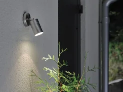 Außenwandleuchte MODENA Downlight schwenkbar, Höhe 15cm, Edelstahl