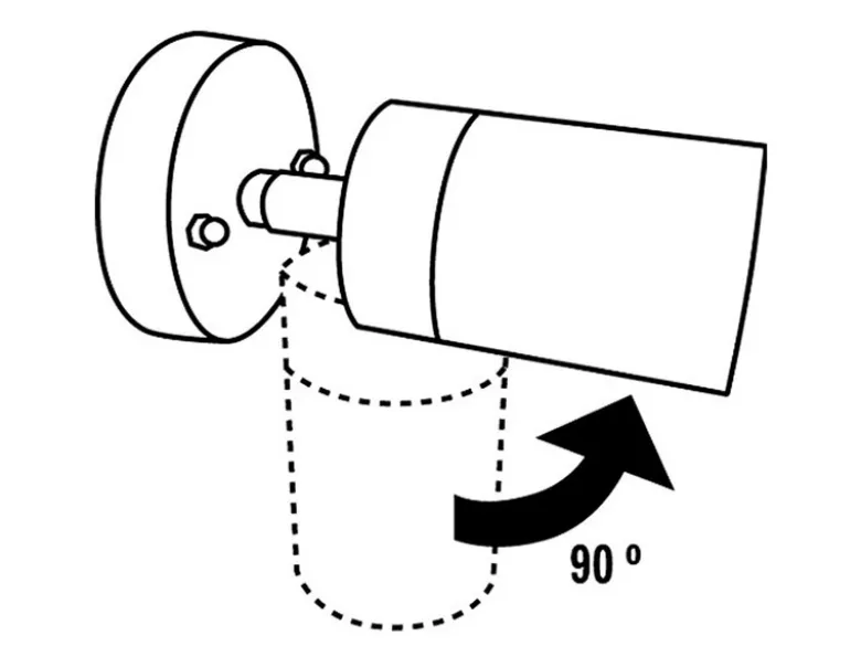 Außenwandleuchte MODENA Downlight schwenkbar, Höhe 15cm, Edelstahl