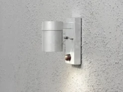 Außenwandleuchte MODENA Downlight aus Stahl mit Bewegungsmelder, Höhe 14cm