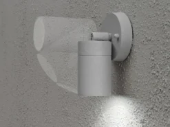 Außenwandleuchte MODENA Downlight schwenkbar, Höhe 15cm, Grau