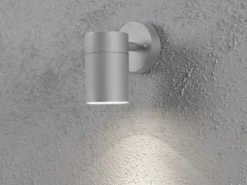Außenwandleuchte MODENA Downlight, Höhe 12cm, Aluminium Grau