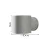 Außenwandleuchte MODENA runder Wandspot Up-Down, Höhe 9cm, Grau