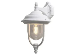 Außenwandleuchte PARMA Landhausstil Laterne hängend, Weiß, Höhe 46cm