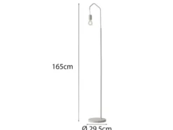 Außergewöhnliche LED Stehlampe 165cm weiß - minimalistische Designerlampe