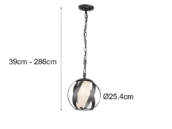 Außergewöhnliche Pendelleuchte für Innen & Außen, Ø25cm