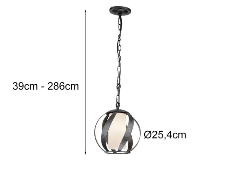 Außergewöhnliche Pendelleuchte für Innen & Außen, Ø25cm