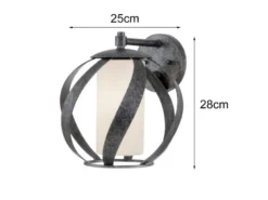 Außergewöhnliche Wandleuchte für Innen & Außen, Höhe 28cm