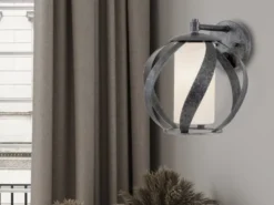 Außergewöhnliche Wandleuchte für Innen & Außen, Höhe 28cm